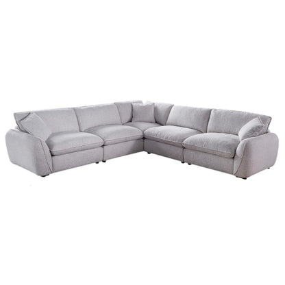 Berlin Beige Fabric L-Shape Large Corner Sofa
