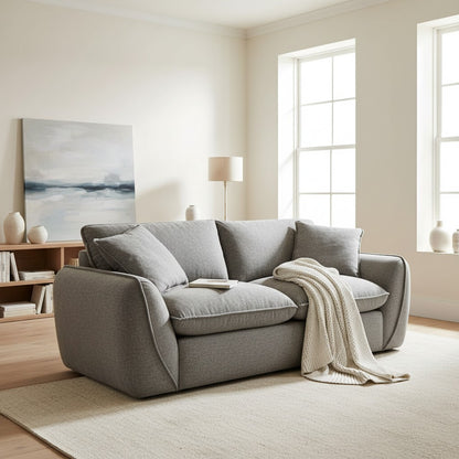 Berlin Grey Fabric 2 Seater Sofa