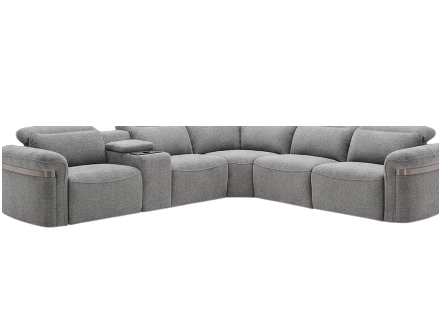 Bicester Electric Recliner Grey Fabric Large Corner Sofa