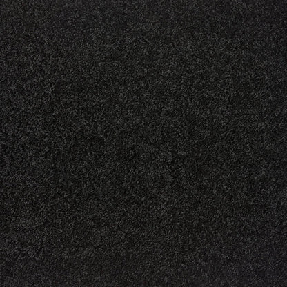 Washable Black Shaggy Rug