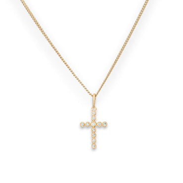 Cubic Zirconia Cross Pendant Necklace
