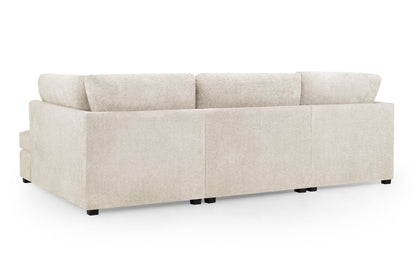 Carnaby Beige Cream Boucle Fabric U Shape Corner Sofa