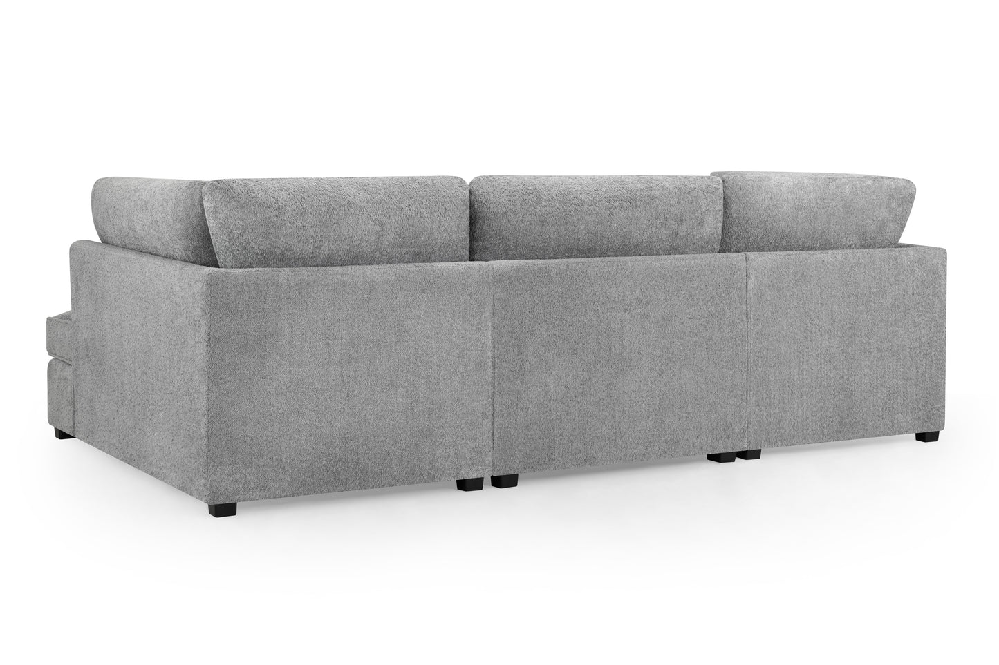 Carnaby Grey Boucle Fabric U Shape Corner Sofa
