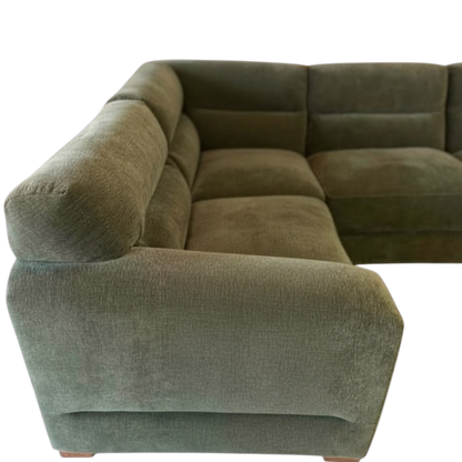 Chicago Green Fabric Universal L-Shape Corner Sofa