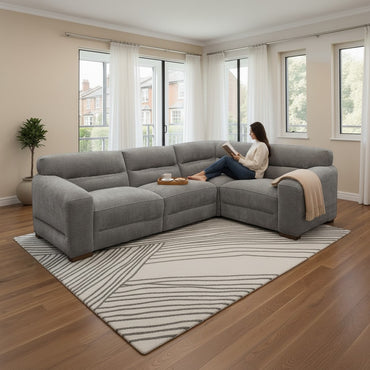 Chicago Grey Fabric Universal L-Shape Corner Sofa