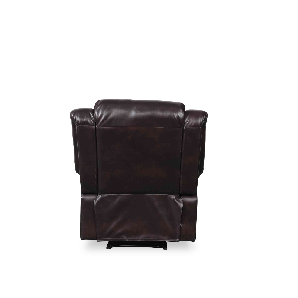Conrad Manual Recliner Brown Faux Leather Armchair
