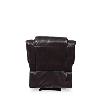 Conrad Manual Recliner Brown Faux Leather Armchair