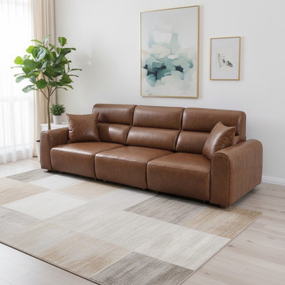 Conway Electric Sofabed Brown Fabric 3 Seater Sofa