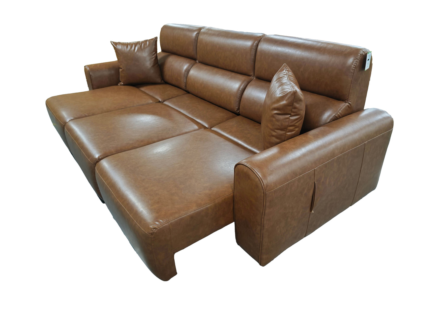 Conway Electric Sofabed Brown Fabric 3 Seater Sofa