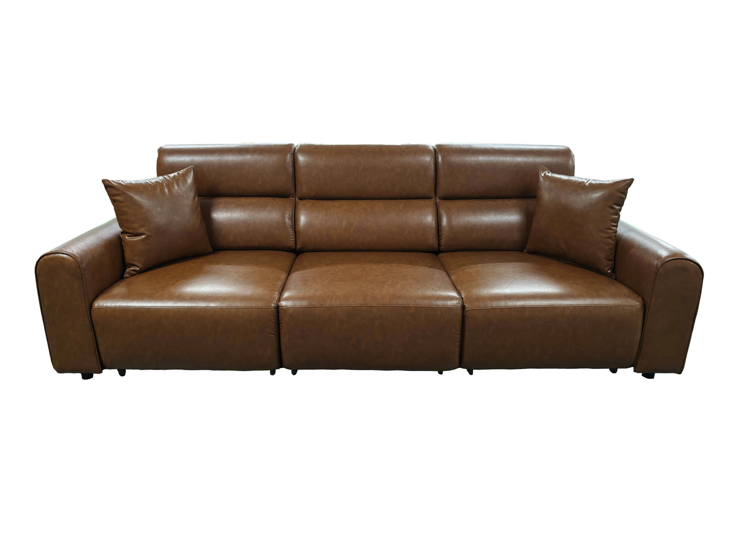 Conway Electric Sofabed Brown Fabric 3 Seater Sofa