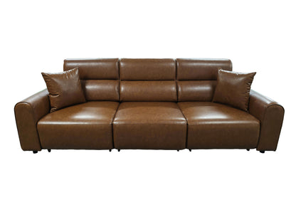 Conway Electric Sofabed Brown Fabric 3 Seater Sofa