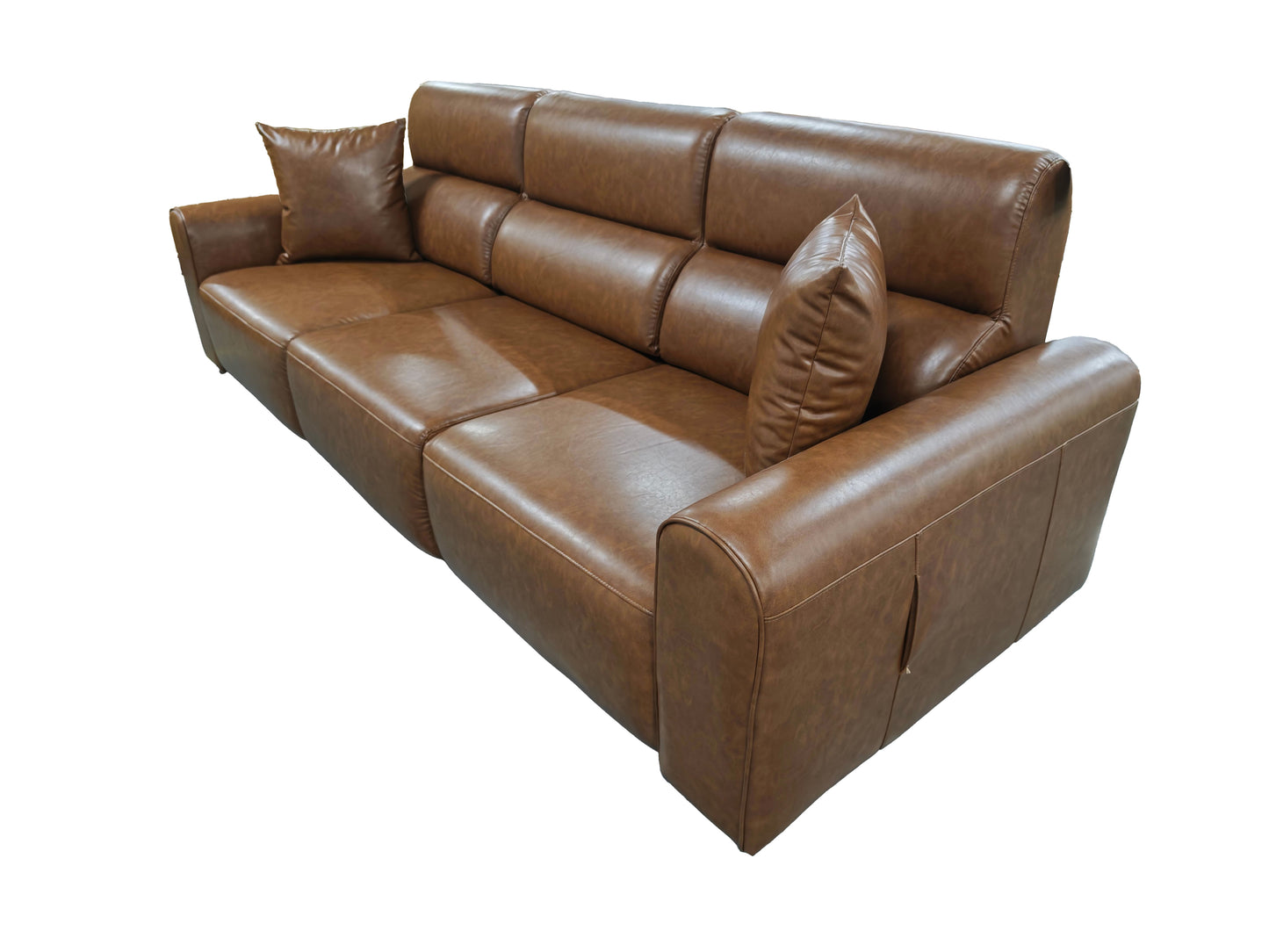 Conway Electric Sofabed Brown Fabric 3 Seater Sofa