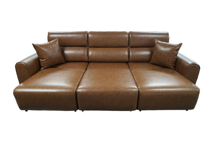 Conway Electric Sofabed Brown Fabric 3 Seater Sofa