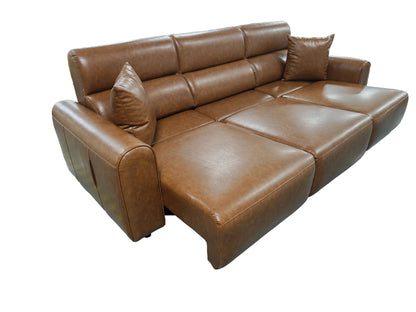 Conway Electric Sofabed Brown Fabric 3 Seater Sofa
