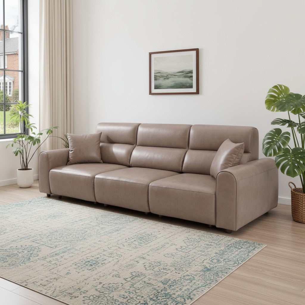 Conway Electric Sofabed Coffee Fabric 3 Seater Sofa
