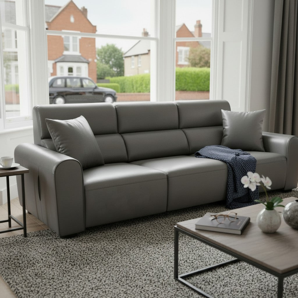 Conway Electric Sofabed Grey Fabric 3 Seater Sofa