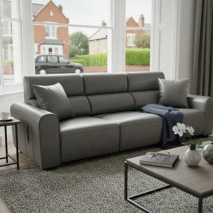 Conway Electric Sofabed Grey Fabric 3 Seater Sofa