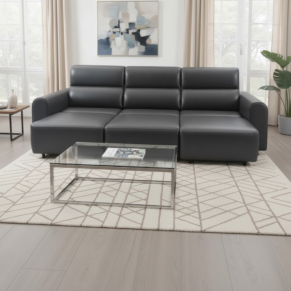 Conway Electric Sofabed Black Fabric 3 Seater Sofa