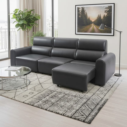 Conway Electric Sofabed Black Fabric 3 Seater Sofa