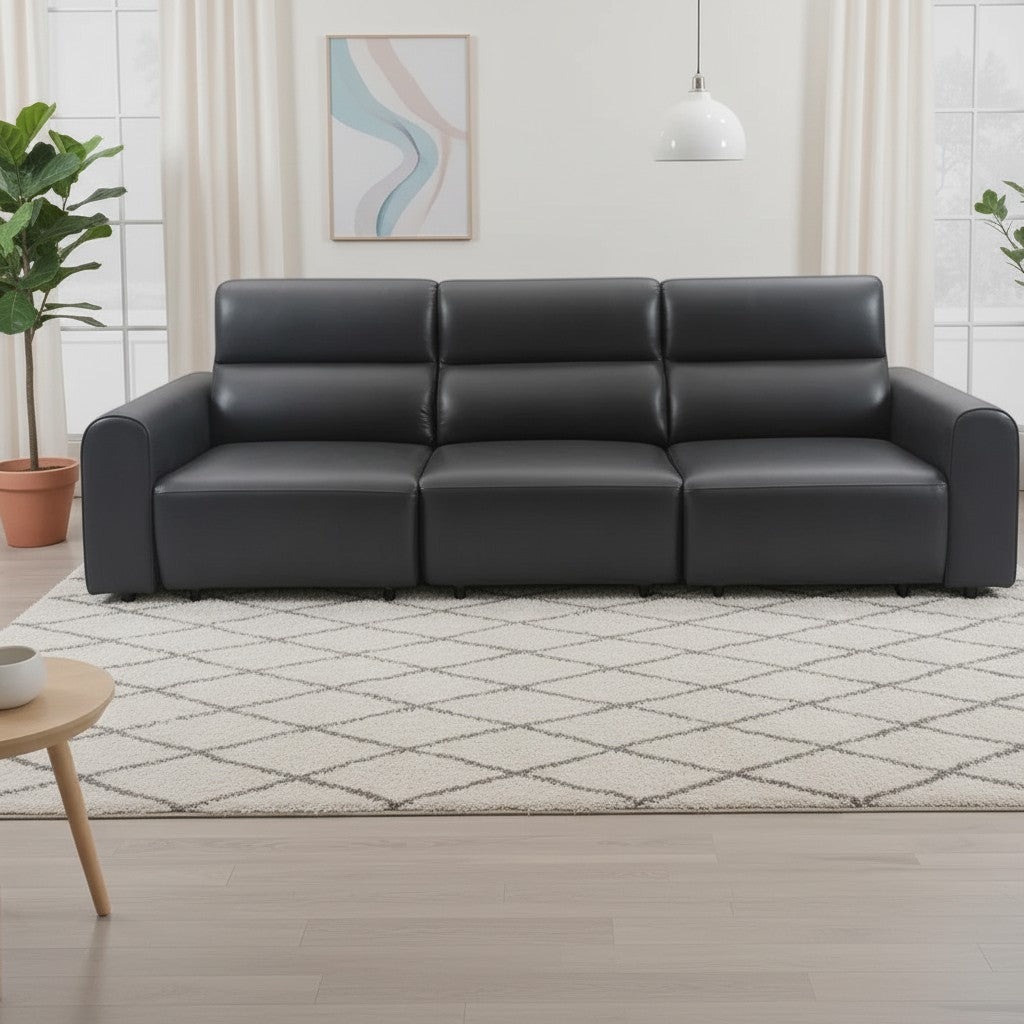 Conway Electric Sofabed Black Fabric 3 Seater Sofa