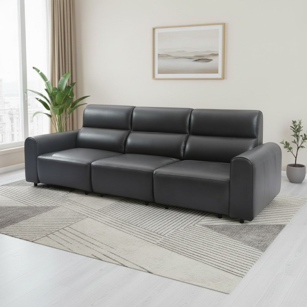 Conway Electric Sofabed Black Fabric 3 Seater Sofa