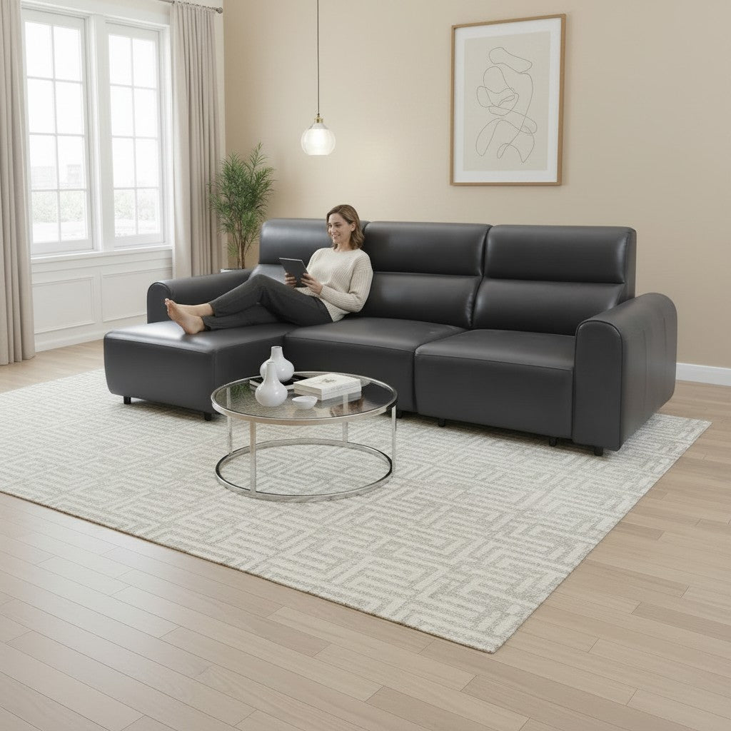 Conway Electric Sofabed Black Fabric 3 Seater Sofa