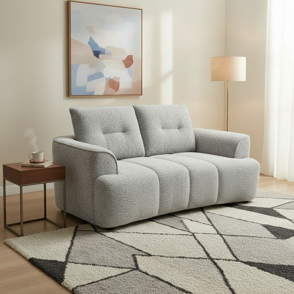 Cordova Grey Fabric 2 Seater Sofa