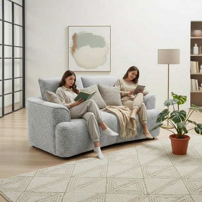 Cordova Grey Fabric 2 Seater Sofa