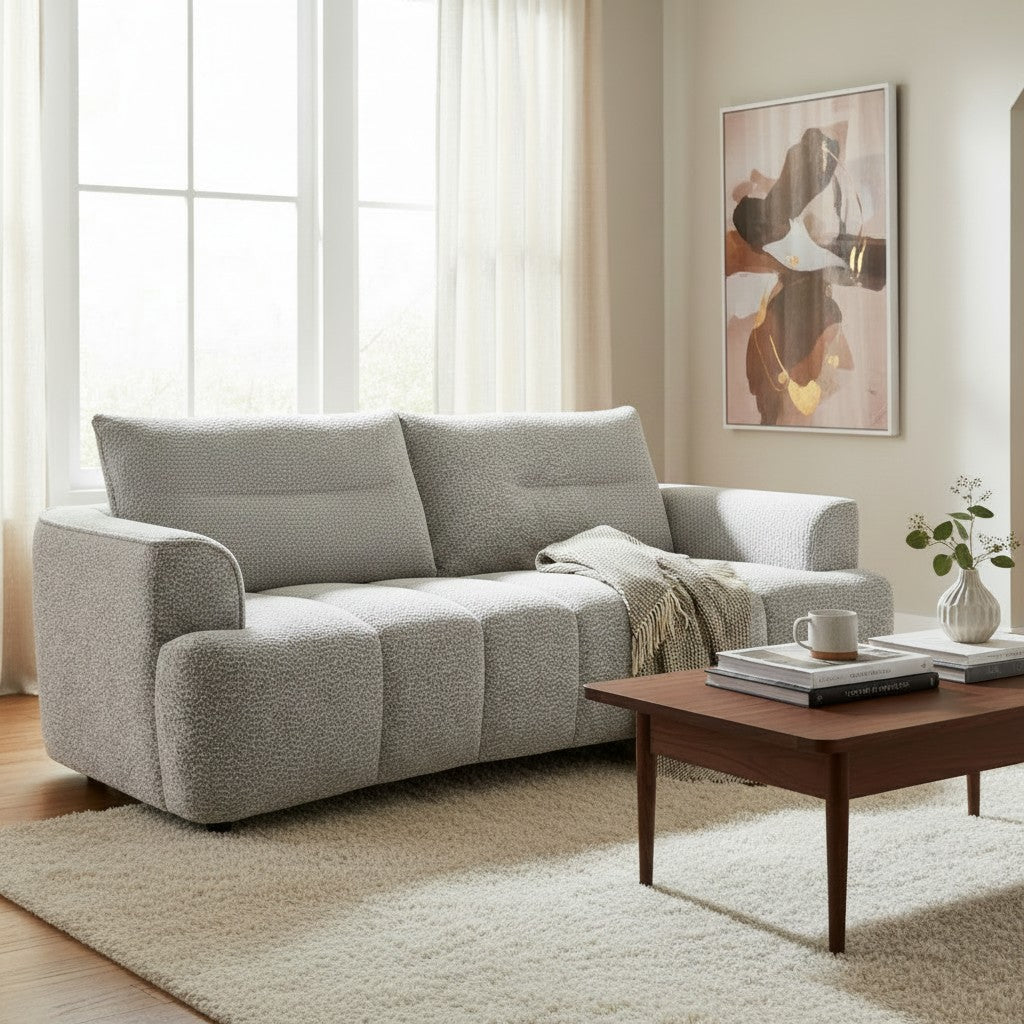 Cordova Grey Fabric 3 Seater Sofa