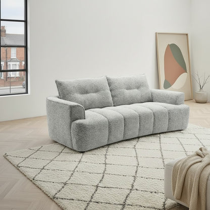 Cordova Grey Fabric 3 Seater Sofa