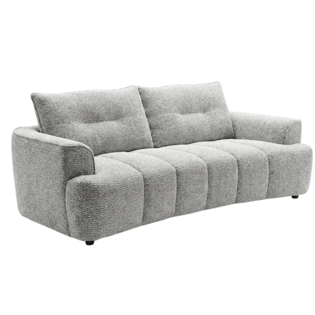 Cordova Grey Fabric 3 Seater Sofa