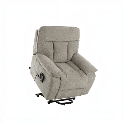 Cornwall Rise And Recline Massage Grey Fabric Armchair