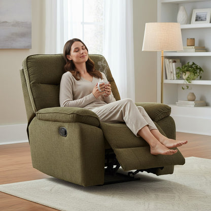 Cornwall Rise And Recline Massage Brown Fabric Armchair