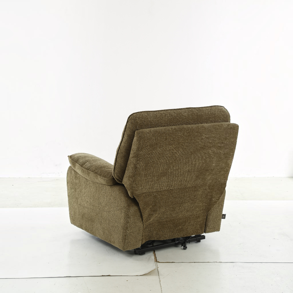 Cornwall Rise And Recline Massage Brown Fabric Armchair