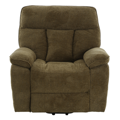 Cornwall Rise And Recline Massage Brown Fabric Armchair