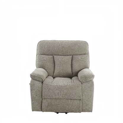 Cornwall Rise And Recline Massage Grey Fabric Armchair