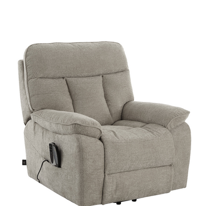 Cornwall Rise And Recline Massage Grey Fabric Armchair