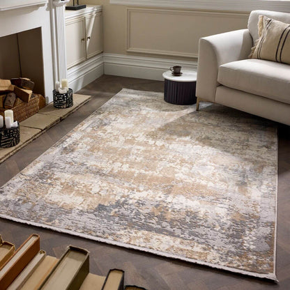 Cosimo Beige/Grey Distressed Modern Rug
