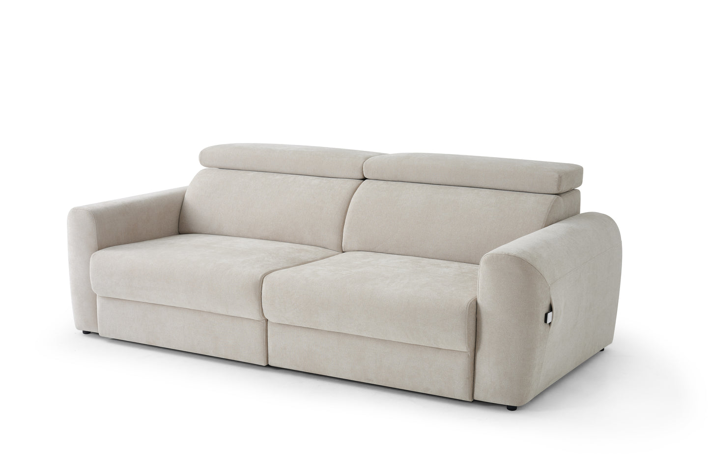 Dakota Electric Sofabed Beige Fabric 3 Seater Sofa