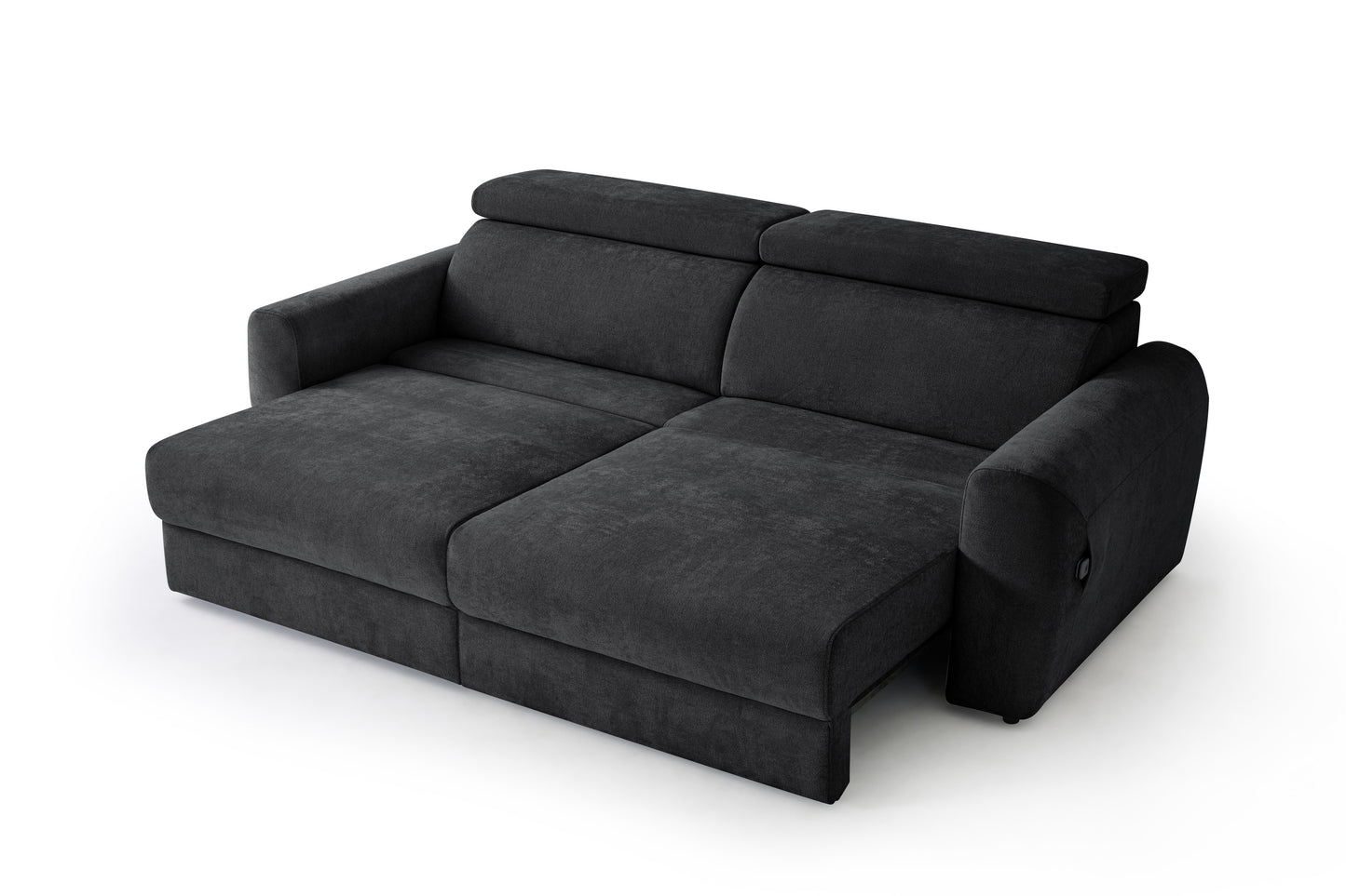 Dakota Electric Sofabed Black Fabric 3 Seater Sofa