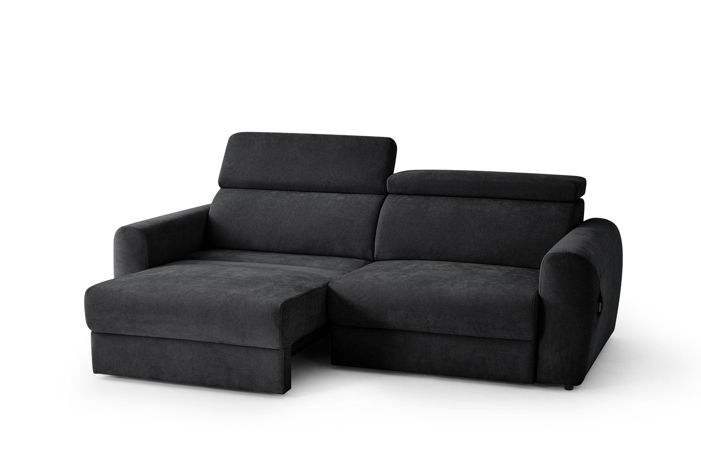 Dakota Electric Sofabed Black Fabric 3 Seater Sofa