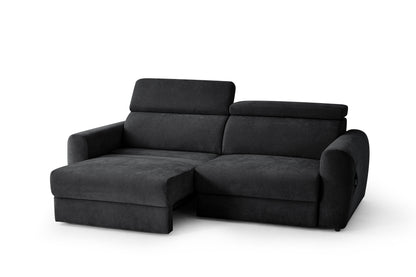 Dakota Electric Sofabed Black Fabric 3 Seater Sofa