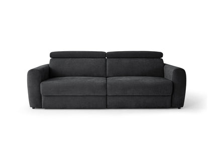 Dakota Electric Sofabed Black Fabric 3 Seater Sofa