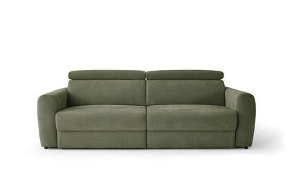 Dakota Electric Sofabed Green Fabric 3 Seater Sofa
