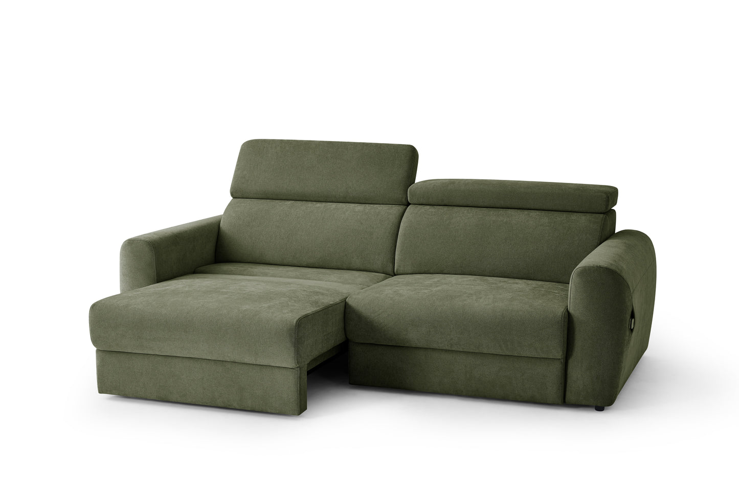 Dakota Electric Sofabed Green Fabric 3 Seater Sofa