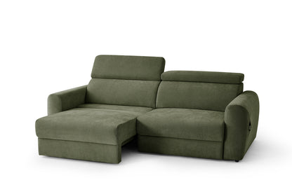 Dakota Electric Sofabed Green Fabric 3 Seater Sofa