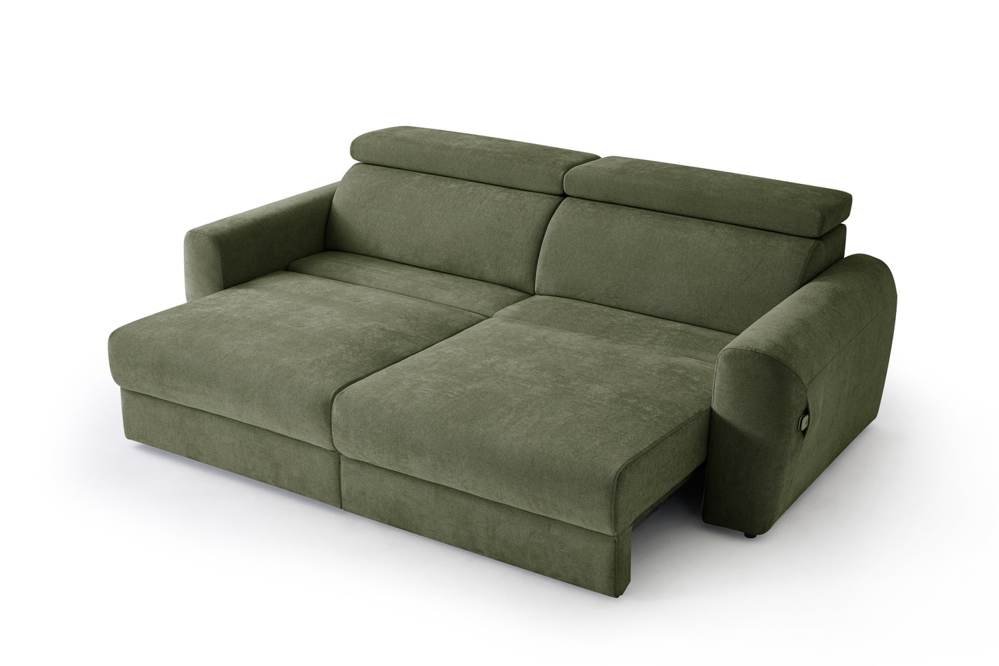 Dakota Electric Sofabed Green Fabric 3 Seater Sofa