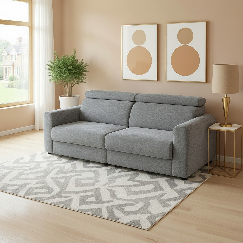 Dakota Electric Sofabed Grey Fabric 3 Seater Sofa