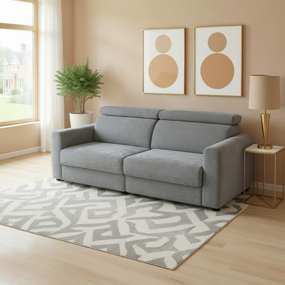 Dakota Electric Sofabed Grey Fabric 3 Seater Sofa