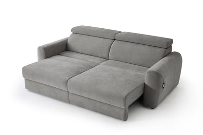 Dakota Electric Sofabed Grey Fabric 3 Seater Sofa